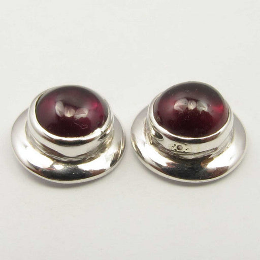 Cercei Argint 925 cu Garnet, 0.9 cm lungime