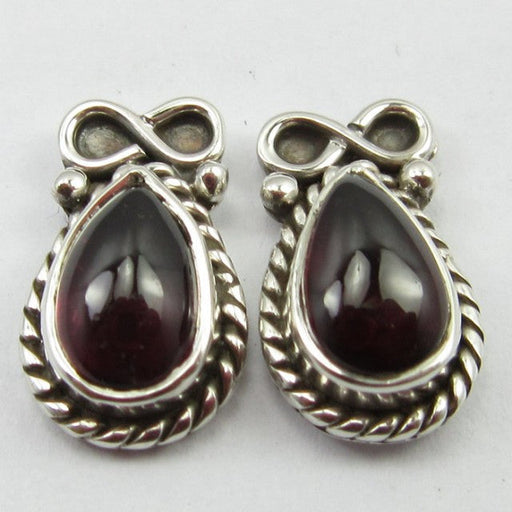 Cercei Argint 925 cu Garnet 1,4 cm lungime