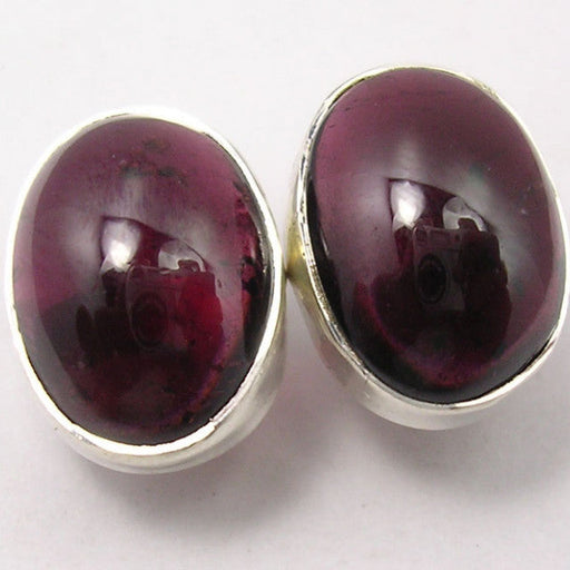 Cercei Argint 925 cu Garnet, 1.5 cm lungime