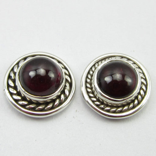 Cercei Argint 925 cu Garnet 1 cm lungime