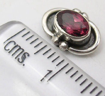 Cercei Argint 925 cu Garnet,1 cm lungime