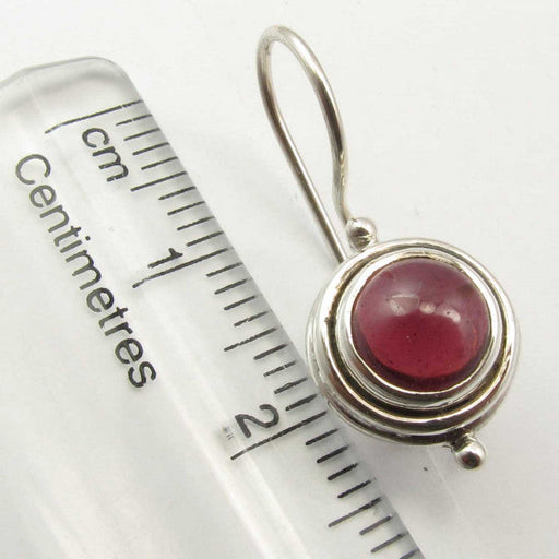 Cercei Argint 925 cu Garnet, 2.4 cm lungime