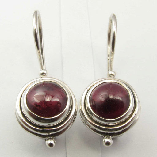 Cercei Argint 925 cu Garnet, 2.4 cm lungime