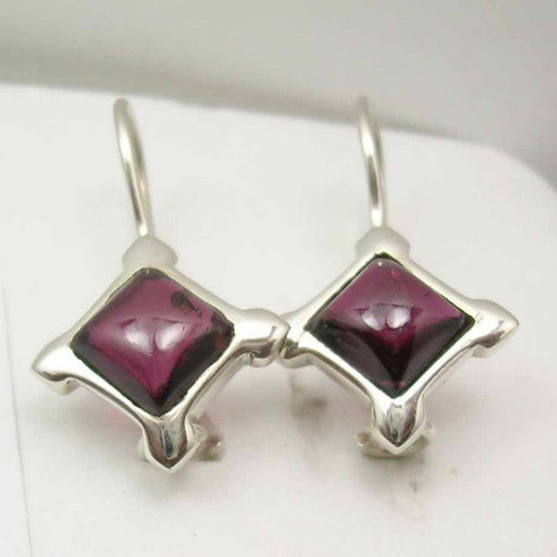 Cercei Argint 925 cu Garnet, 2.5 cm lungime