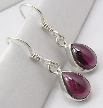 Cercei Argint 925 cu Garnet 2.9 cm lungime