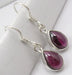 Cercei Argint 925 cu Garnet 2.9 cm lungime