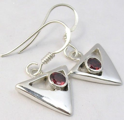 Cercei Argint 925 cu Garnet,2,9 cm lungime