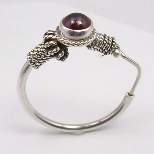 Cercei Argint 925 cu Garnet, 3.1 cm lungime