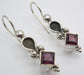 Cercei Argint 925 cu Garnet, 3.3 cm lungime