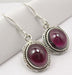 Cercei Argint 925 cu Garnet,3.3 cm lungime