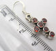 Cercei Argint 925 cu Garnet, 3.4 cm lungime