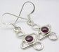 Cercei Argint 925 cu Garnet, 3.7 cm lungime
