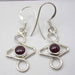 Cercei Argint 925 cu Garnet, 3.7 cm lungime