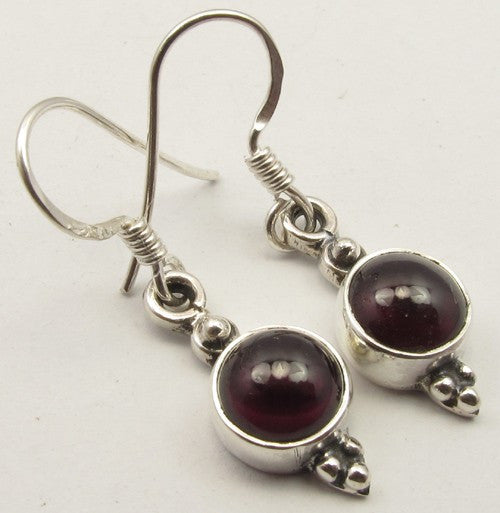 Cercei Argint 925 cu Garnet 3 cm lungime