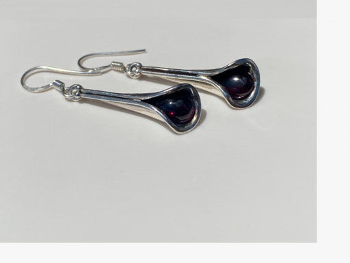 Cercei Argint 925 cu Garnet 4.2 cm lungime