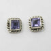 Cercei Argint 925 cu Iolit, 0.7 cm lungime