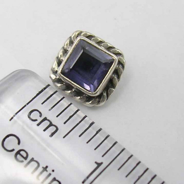 Cercei Argint 925 cu Iolit, 0.7 cm lungime