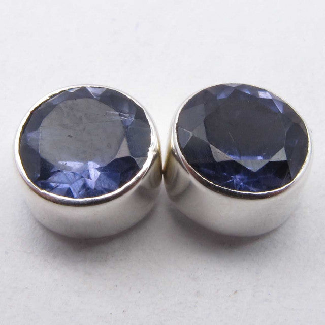 Cercei Argint 925 cu Iolit, 0.8 cm lungime