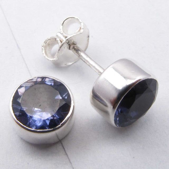 Cercei Argint 925 cu Iolit, 0.8 cm lungime