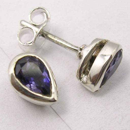 Cercei Argint 925 cu Iolit, 0.8 cm lungime