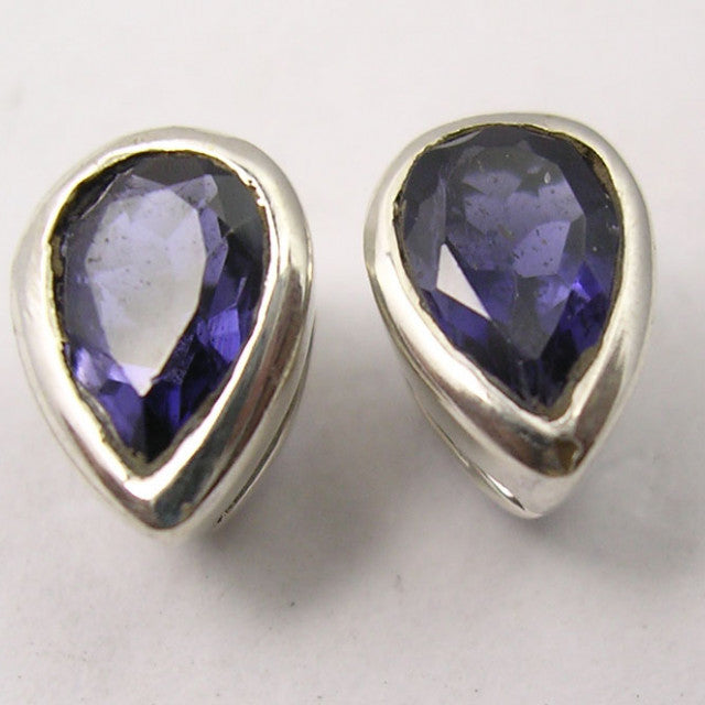 Cercei Argint 925 cu Iolit, 0.8 cm lungime