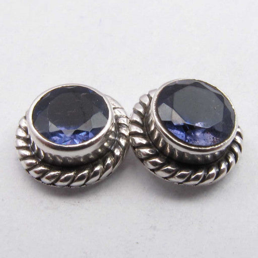 Cercei Argint 925 cu Iolit,0.8 cm lungime