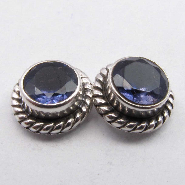 Cercei Argint 925 cu Iolit,0.8 cm lungime