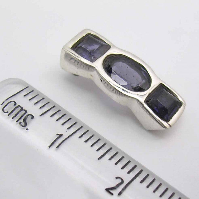 Cercei Argint 925 cu Iolit, 1.90 cm lungime