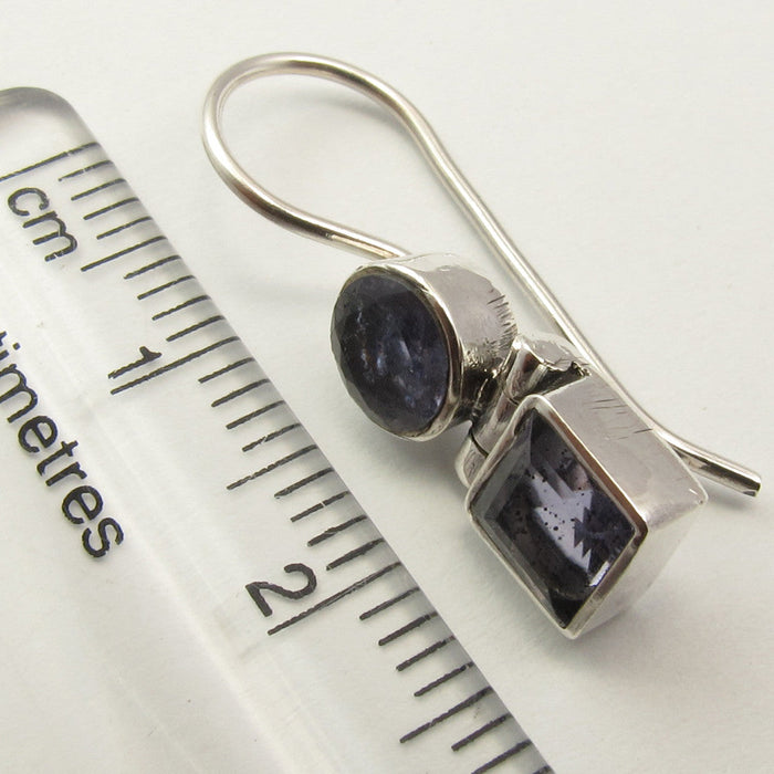 Cercei Argint 925 cu Iolit 2,5 cm lungime