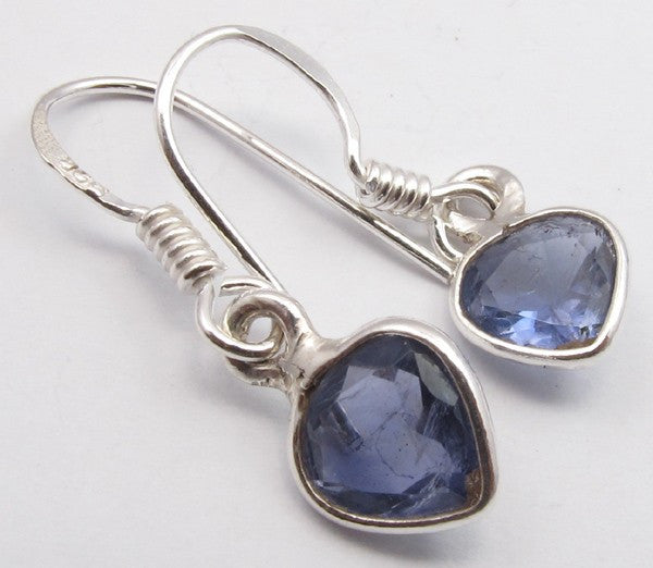 Cercei Argint 925 cu Iolit, 2.6 cm lungime