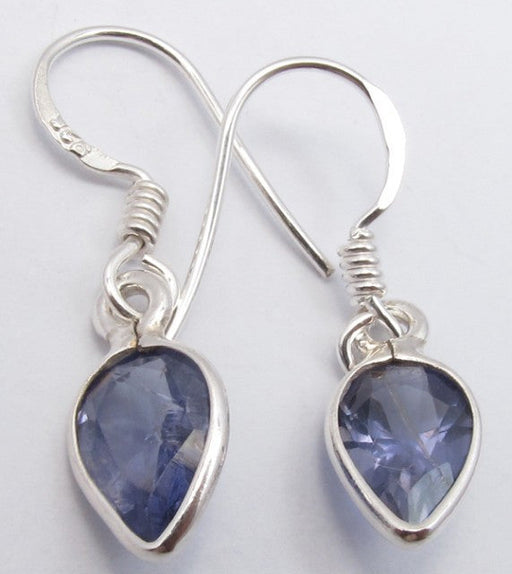 Cercei Argint 925 cu Iolit, 2.8 cm lungime