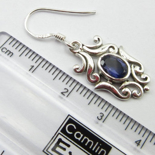 Cercei Argint 925 cu Iolit 3,5 cm lungime