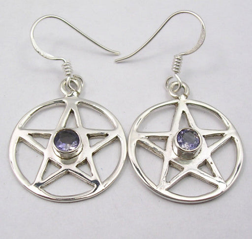 Cercei Argint 925 cu Iolit 3,9 cm