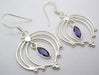 Cercei Argint 925 cu Iolit, 4.1 cm lungime
