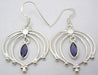 Cercei Argint 925 cu Iolit, 4.1 cm lungime