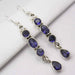 Cercei Argint 925 cu Iolit 4,7 cm lungime