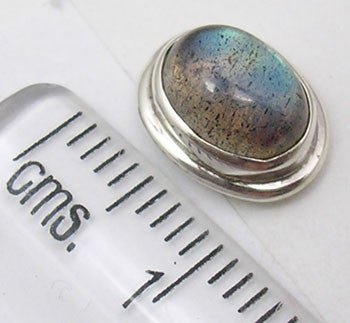 Cercei Argint 925 cu Labradoorit, 1.2 cm lungime