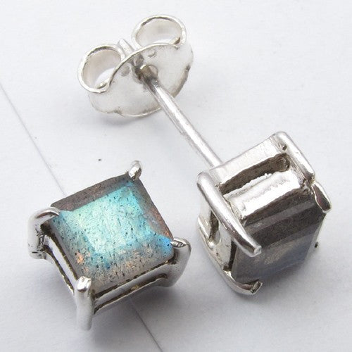 Cercei Argint 925 cu Labradorit 0,5 cm lungime