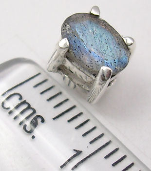 Cercei Argint 925 cu Labradorit, 0.7 cm lungime