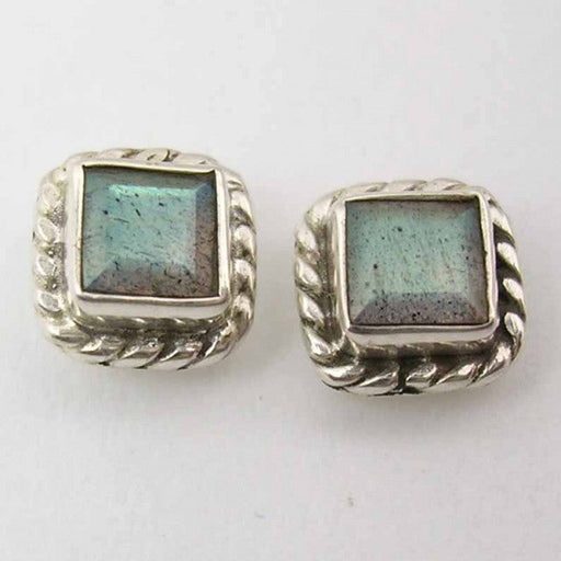 Cercei Argint 925 cu Labradorit, 0.7 cm lungime