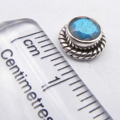Cercei Argint 925 cu Labradorit, 0.8 cm lungime