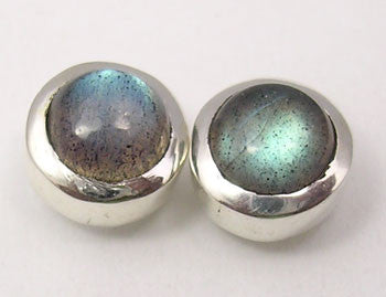 Cercei Argint 925 cu Labradorit, 0.8 cm lungime