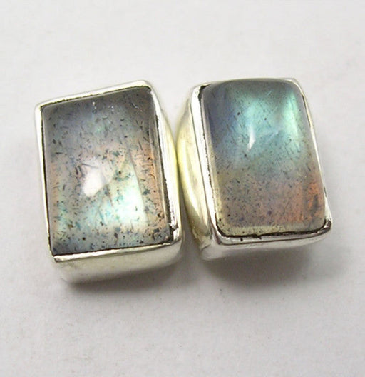 Cercei Argint 925 cu Labradorit, 0.8 cm lungime