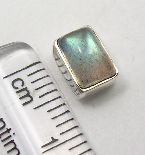 Cercei Argint 925 cu Labradorit, 0.8 cm lungime