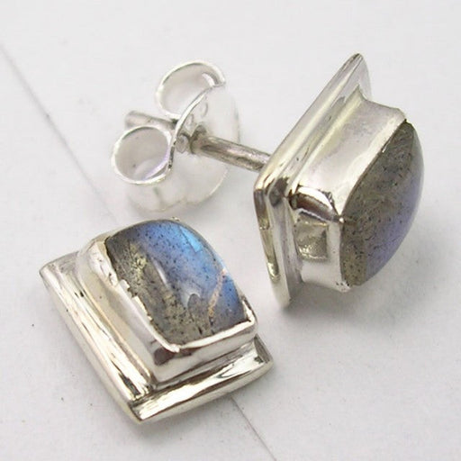 Cercei Argint 925 cu Labradorit, 0,9 cm lungime
