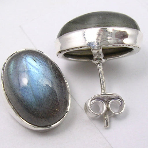 Cercei Argint 925 cu Labradorit, 1.5 cm lungime