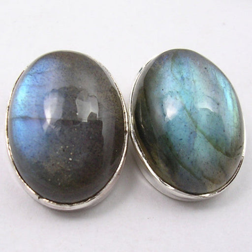 Cercei Argint 925 cu Labradorit, 1.5 cm lungime