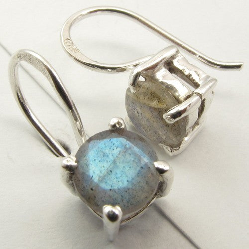 Cercei Argint 925 cu Labradorit, 1,6 cm lungime
