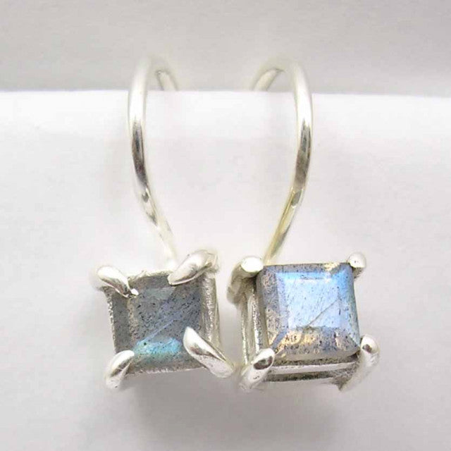 Cercei Argint 925 cu Labradorit, 1.6 cm lungime