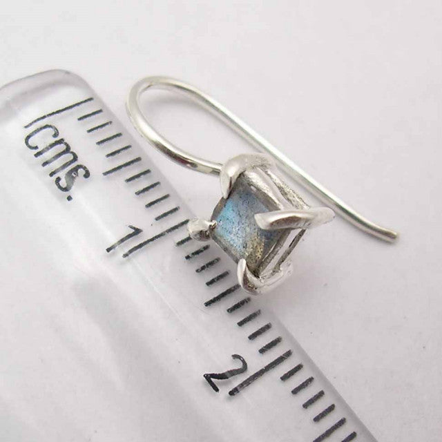 Cercei Argint 925 cu Labradorit, 1.6 cm lungime